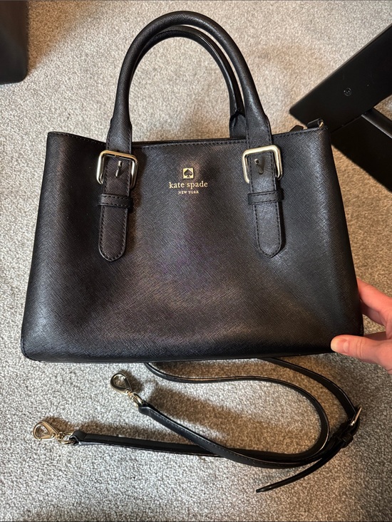 kate spade Handbags - kate spade Black Saffiano Leather Top-Handle Satchel with Strap